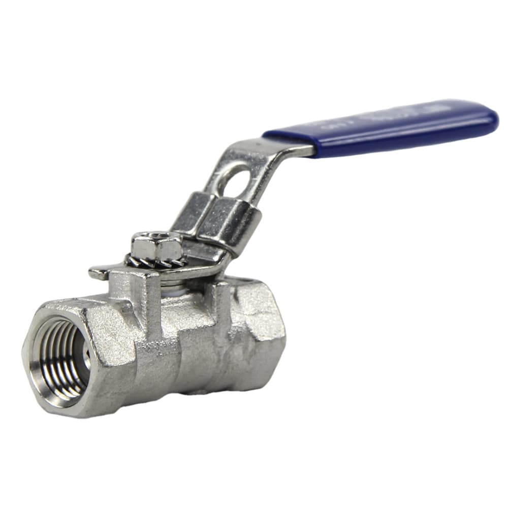 Кран шаровой RP.316.230.MM.008 1/4'' Ду8 Ру63 стандартнопроходной двухходовой, нержавеющая сталь SS316, внутренняя резьба, уплотнение PTFE, рабочая температура до 230 град