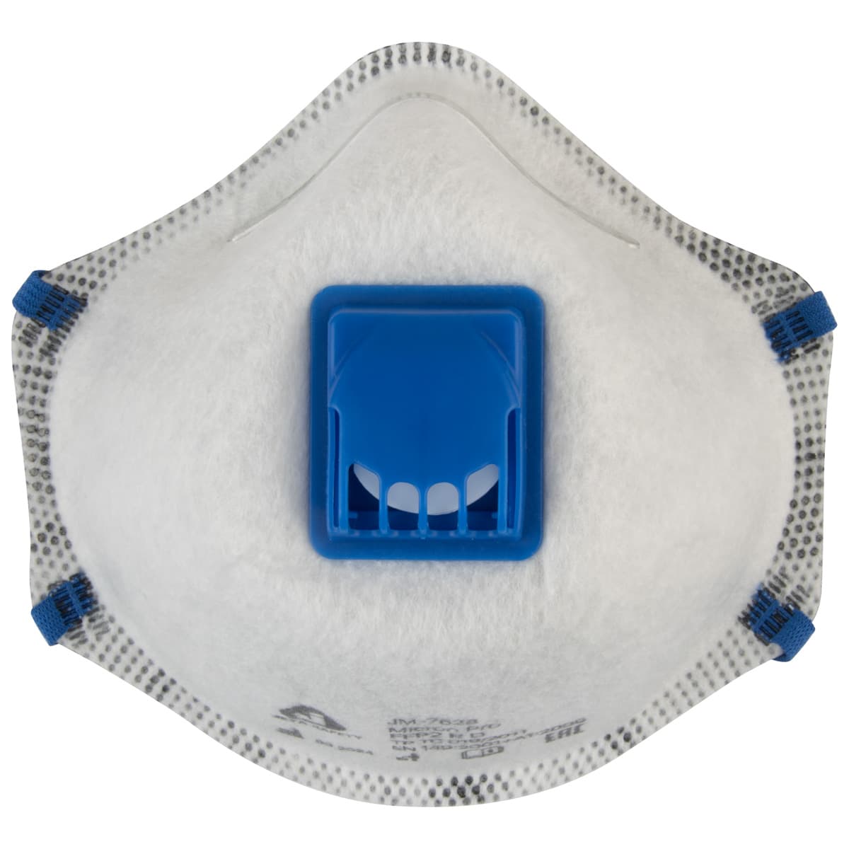 Респиратор с клапаном с углем Е JM-7628 Micron Pro чашеобразный, FFP2 R D