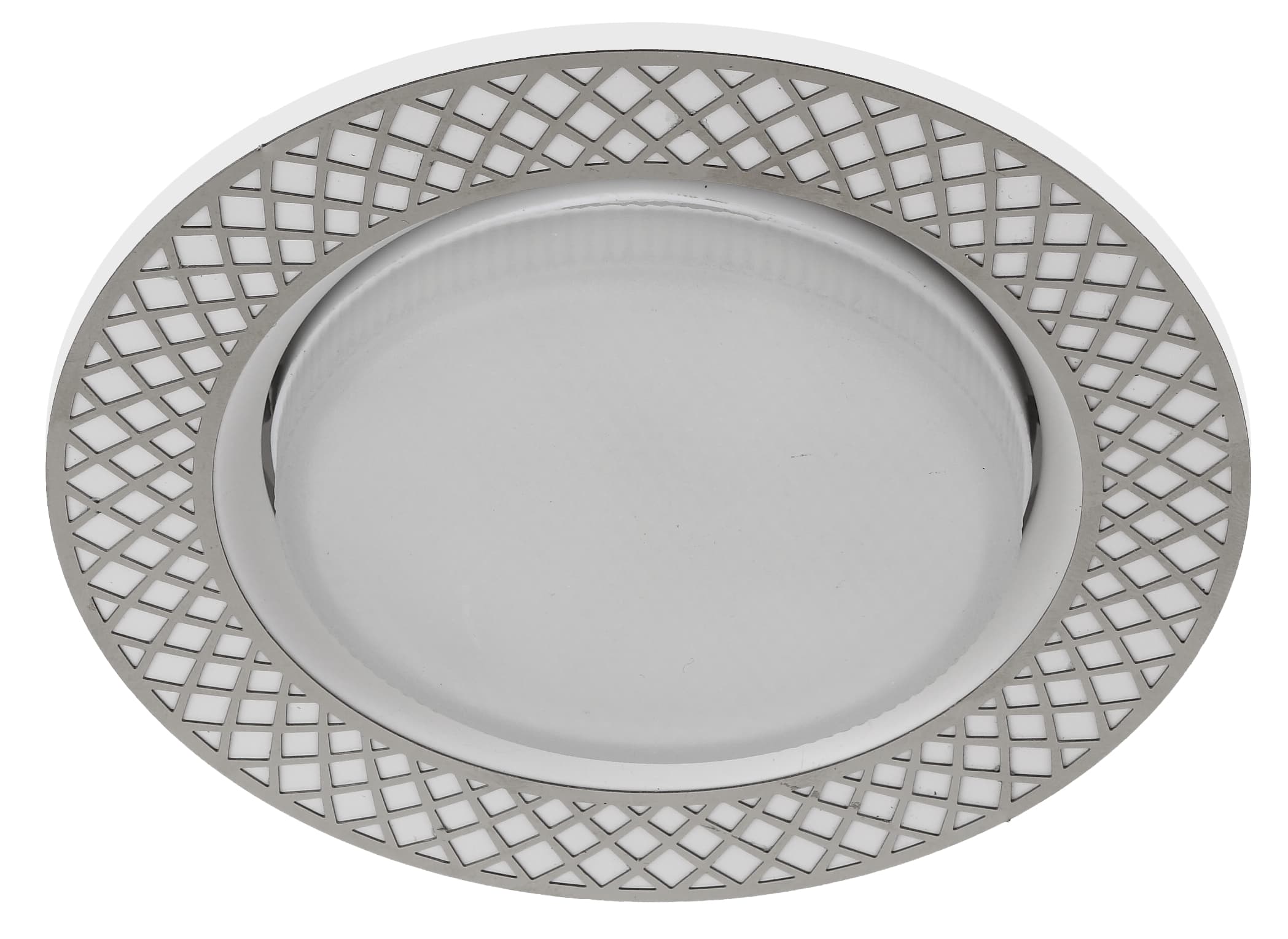 Светильник под лампу Gx53 круглый,220V,13W,белый/хром KL79 WH/CH