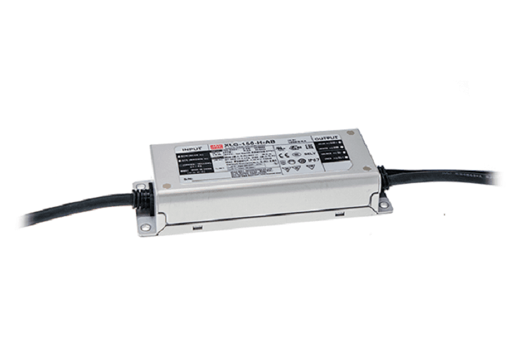Источник питания AC-DC, 150Вт, стабилизатор тока, IP67, вход 90…305В AC, 47…63Гц, ККМ, выход 1400…2100мА/60…107В (режим пост. мощности), изоляция 3750В AC, в кожухе 180х63х35.5мм, -40…+90°С (корпус), встр. потенциометр
