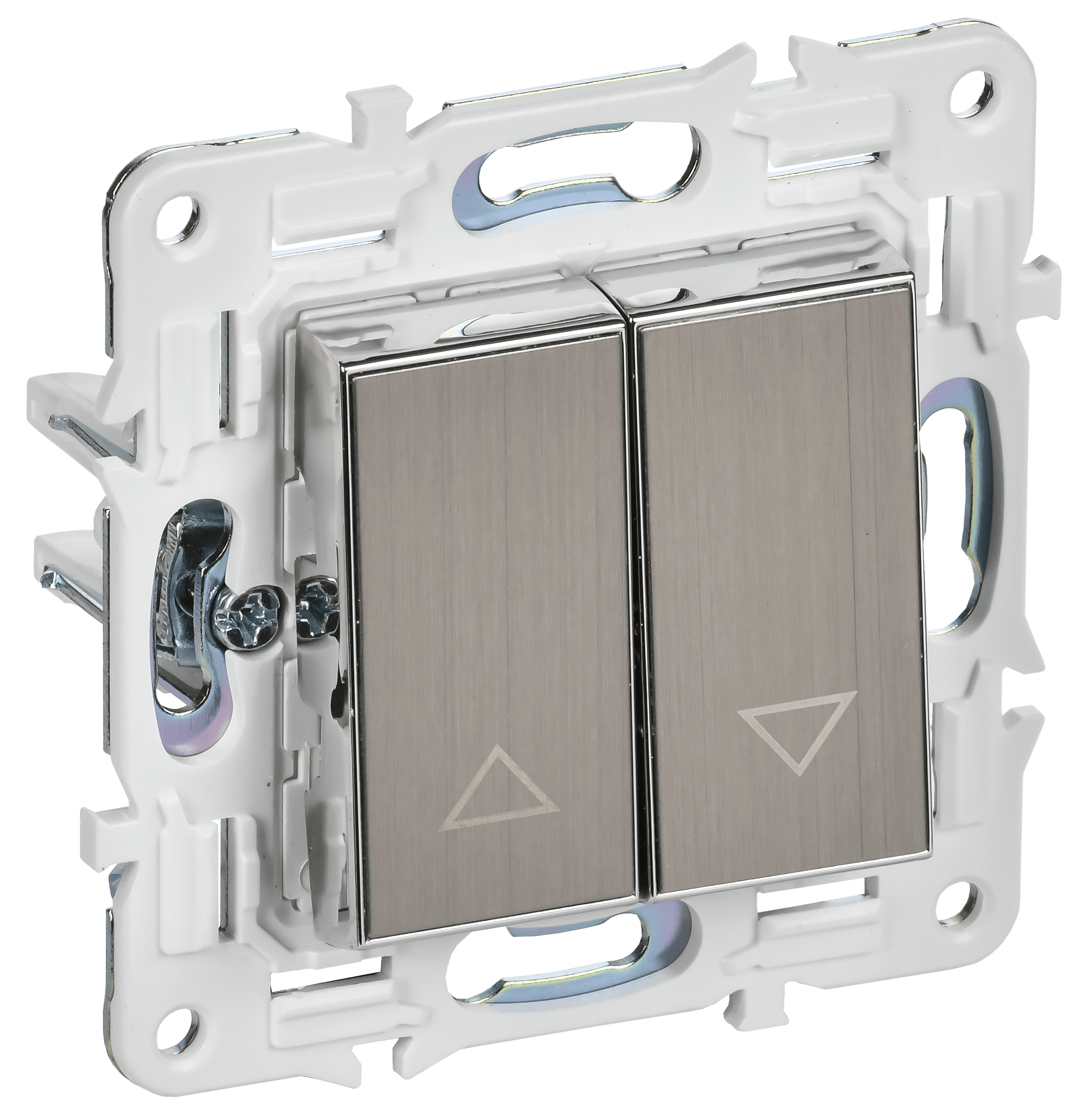SKANDY Выключатель жалюзи 10А SK-V12N никель IEK