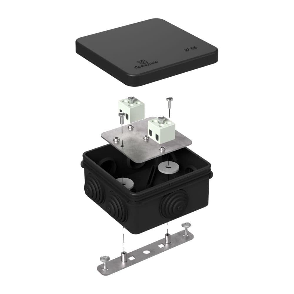 Коробка огнестойкая для о/п 40-0210-FR2.5-4 Е15-Е120 RAL9005 80х80х40