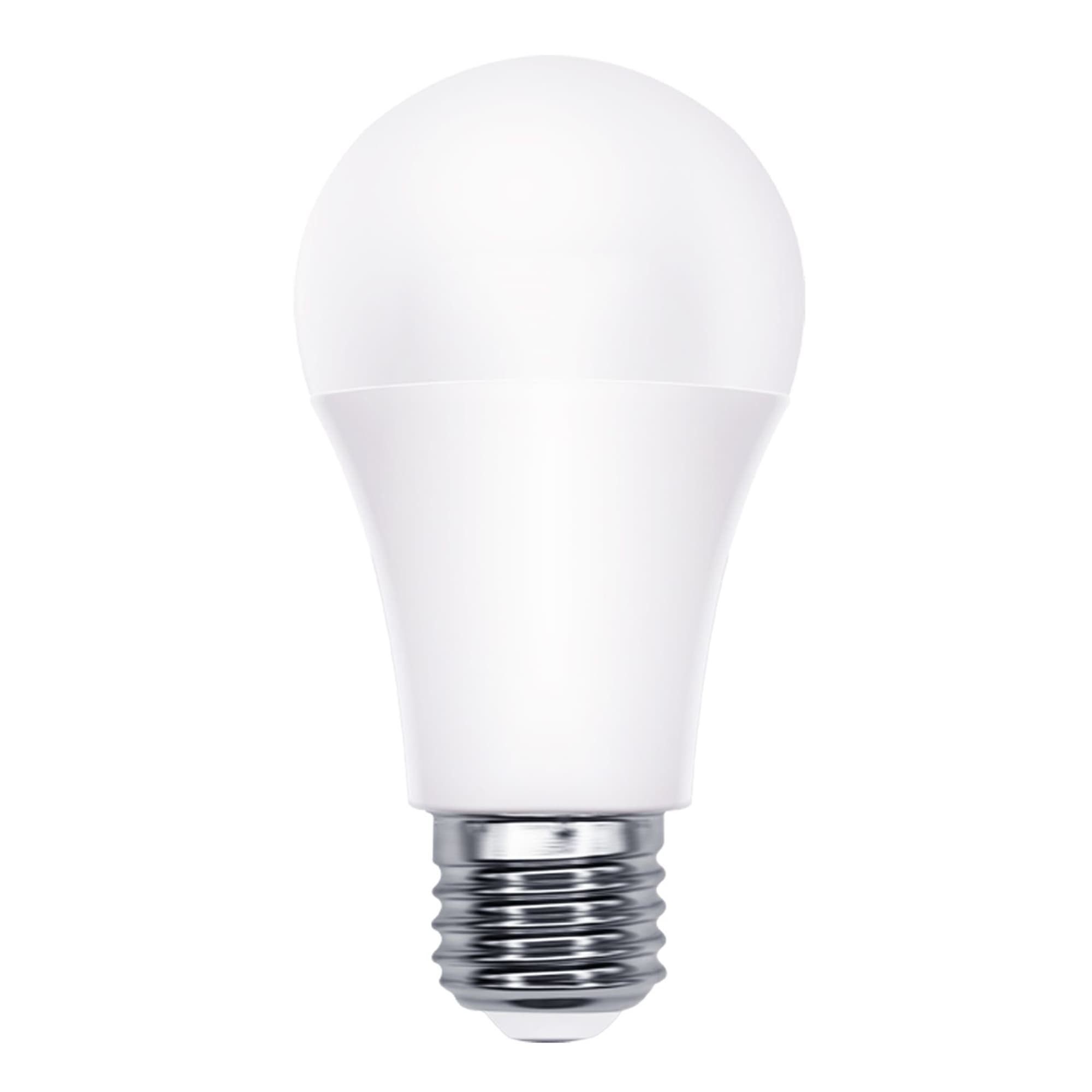 Лампа светодиодная с ИК сенсором, Форма А, матовая, RGB свет, Пульт ДУ (н/к) LED-A60-10W/RGB/E27/REG PLS21WH. Картон