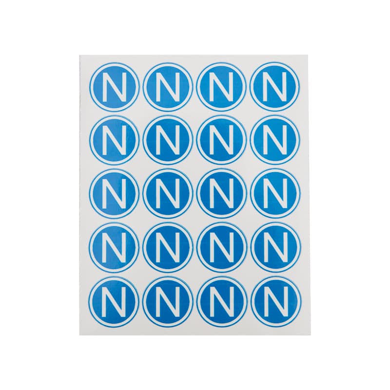 Наклейка знак электробезопасности  ''N '' d - 20 мм (20шт на листе), REXANT