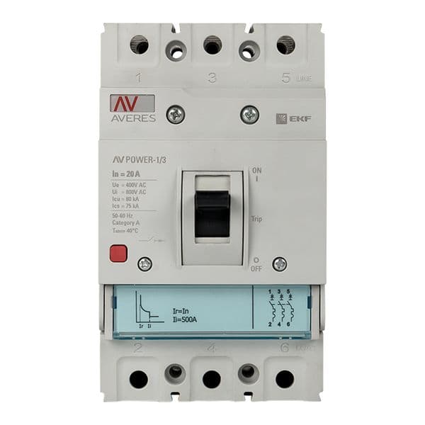 Выключатель автоматический AV POWER-1/3 20А 35кА TR