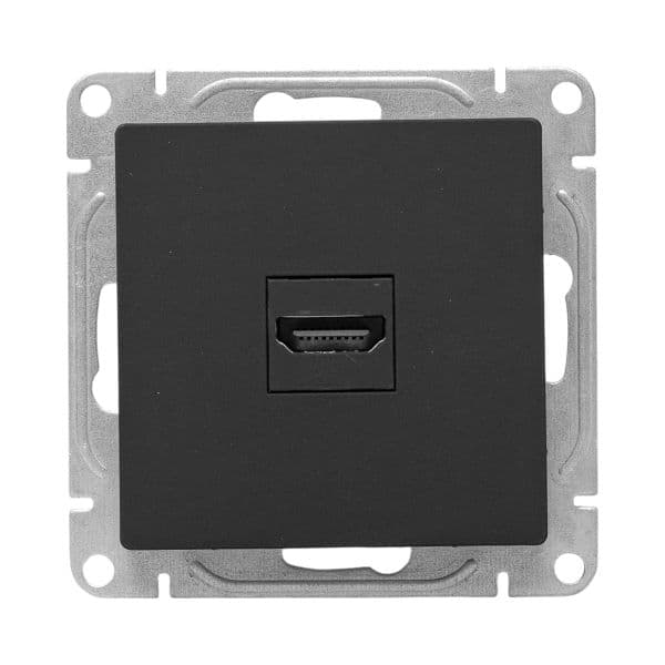 Эпика Механизм розетки HDMI черный EKF