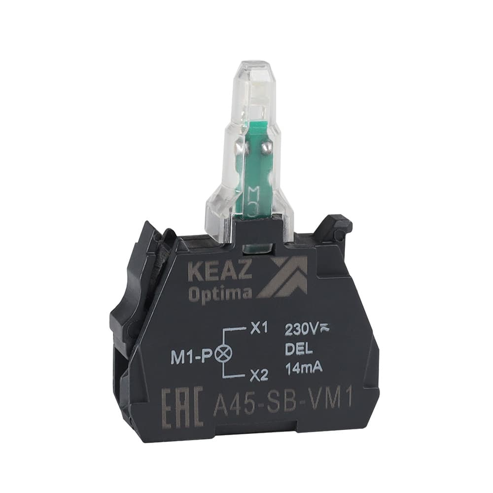Световой блок OptiSignal D22 A45-SB-VM6 синий 110-230 В AC/DC с защитой от наводок ZBVM6