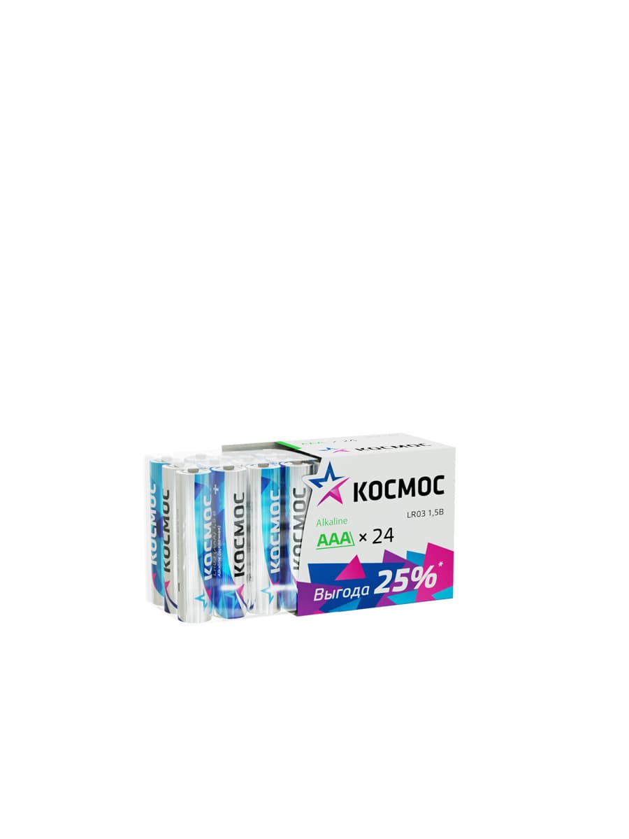 Батарейка LR03 AAA, Alkaline 1.5В, 24 шт/уп