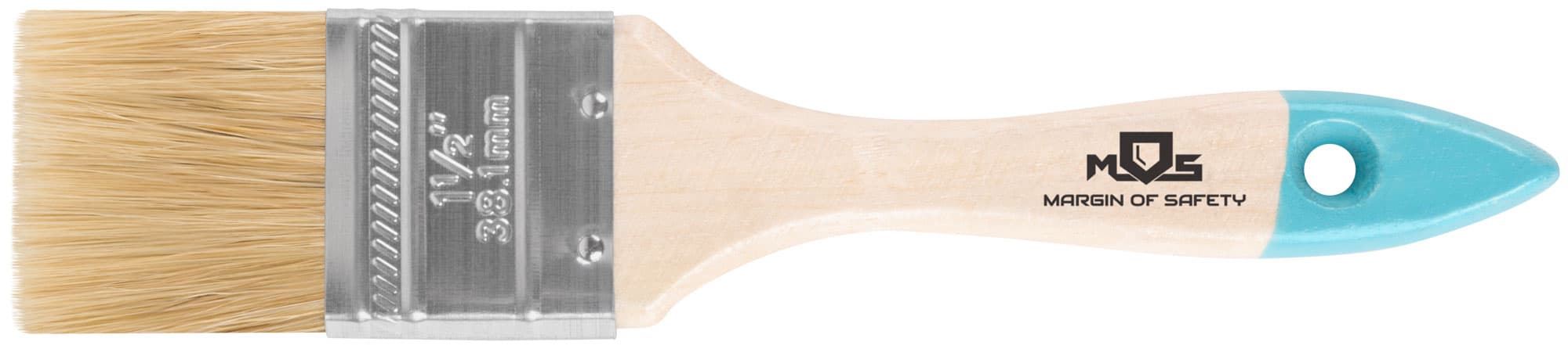 Кисть флейцевая, натур. cветлая щетина, деревянная ручка 1.5'' (38 мм)