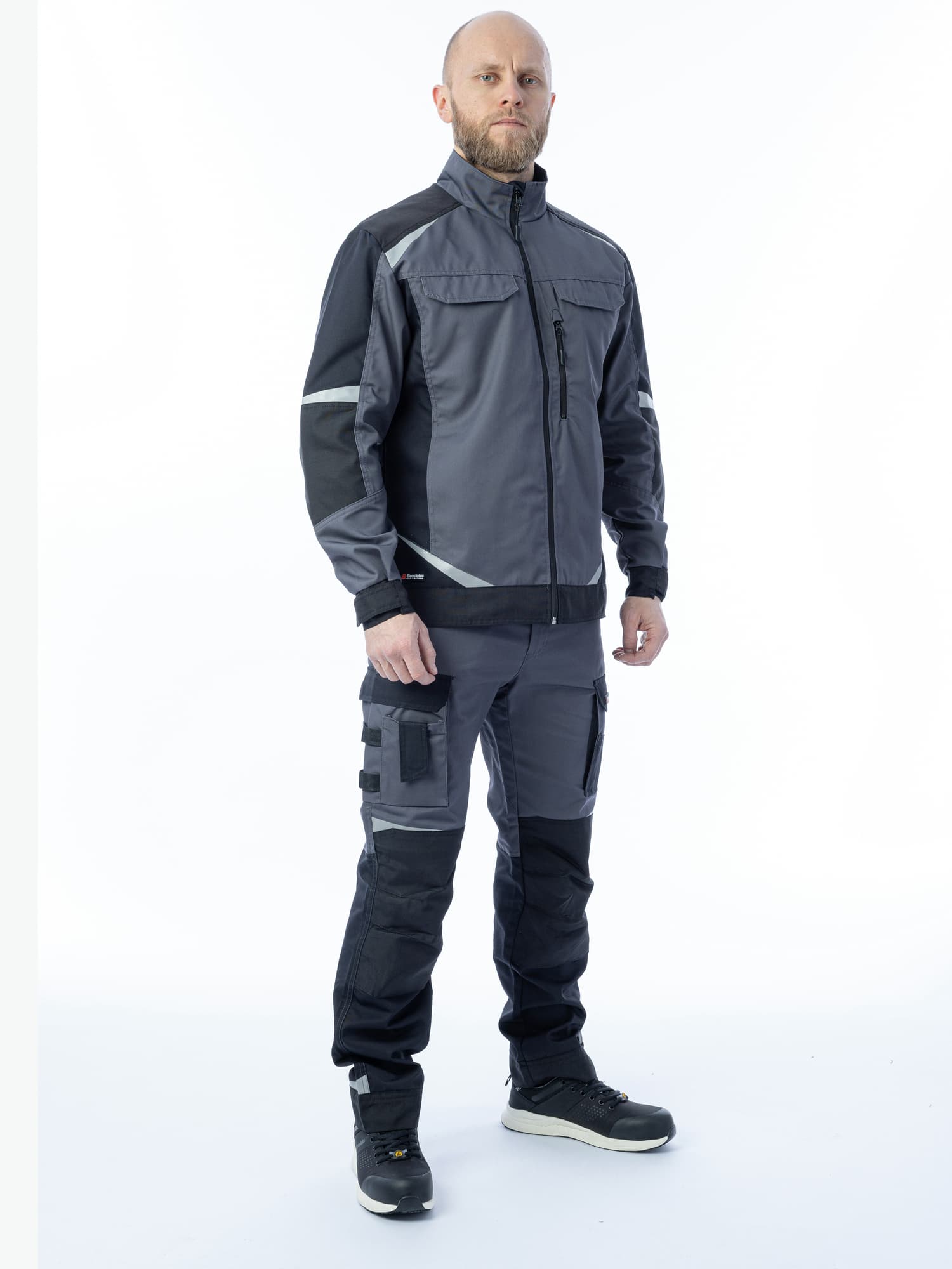 Брюки Brodeks KS302 -C, 100% хлопок, графит серый/черный (58)