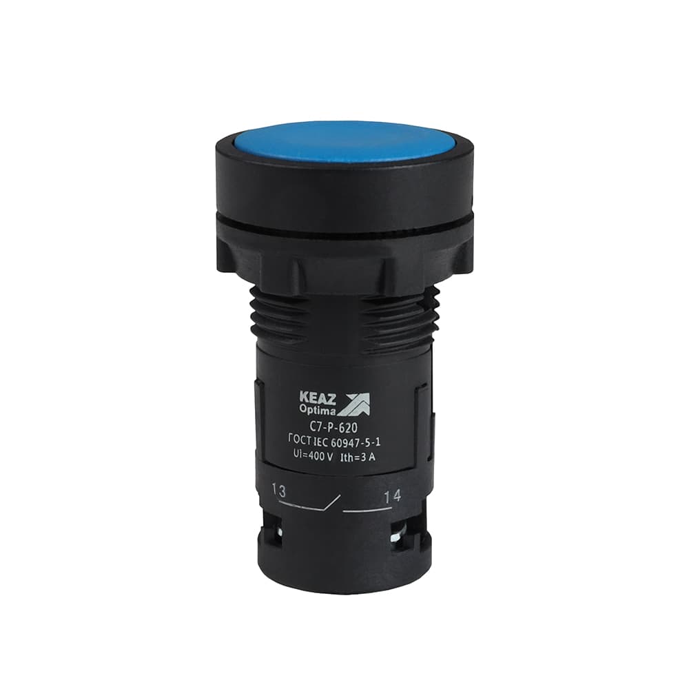 Кнопка OptiSignal Compact D22 C7-P-620 синяя 2НО XB7NA63