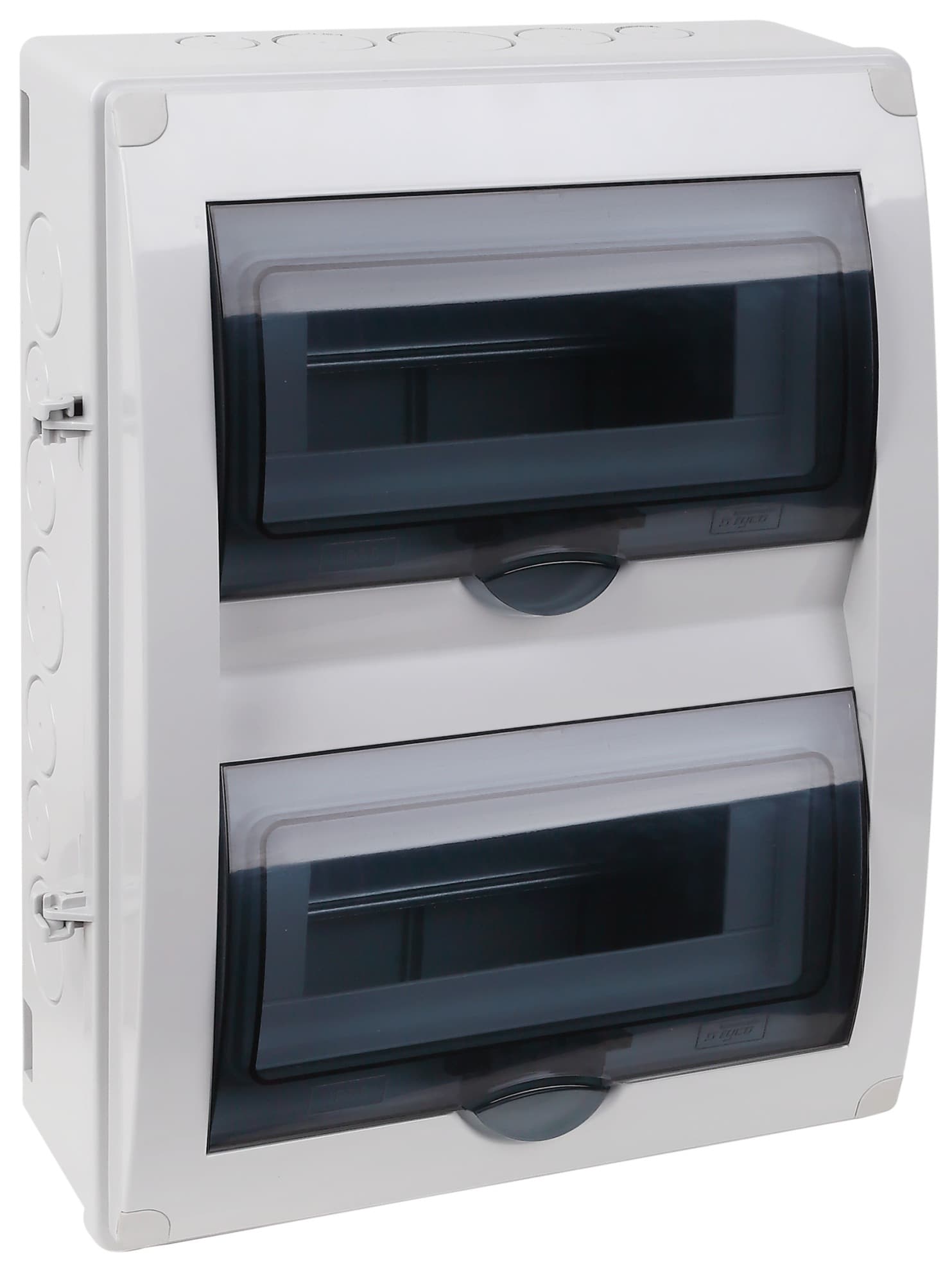 Щиток распределительный навесной на 20 модулей с двумя дверцами серый IP66 (ЩРн-П-20)