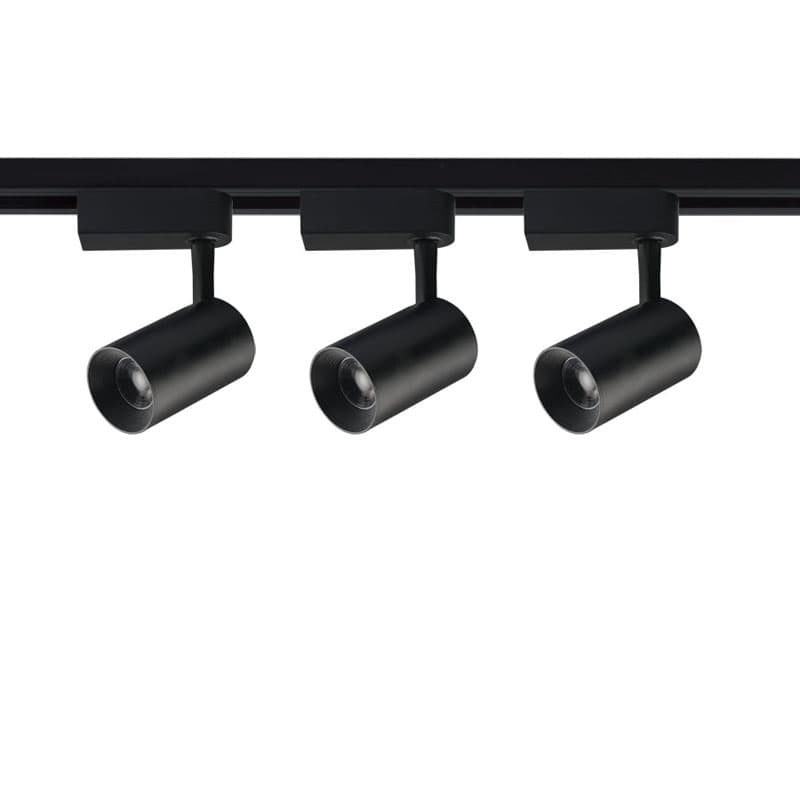 Светильник-прожектор ULB-Q291 8W/4200К/K BLACK SET31 светодиодный трековый, в составе набора из 3 штук на шинопроводе 1 м с коннектором. 1800 Лм. Белый свет (4200К). Корпус черный. ТМ Volpe