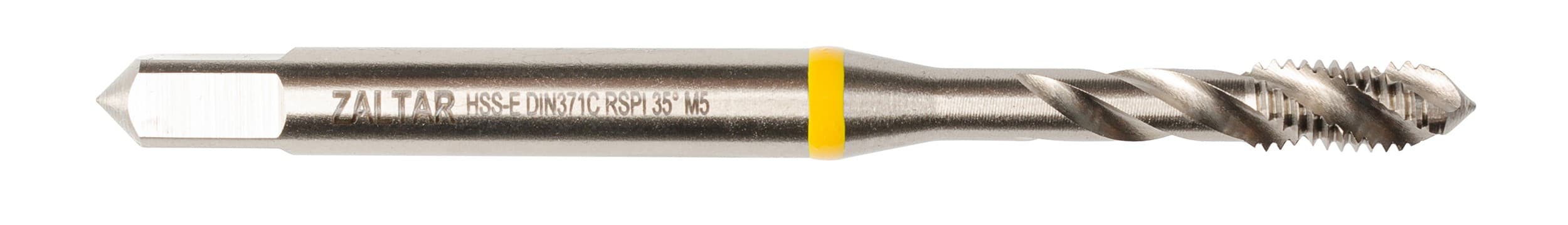 Метчик машинный YELLOW RING HSS-E, DIN 371, 35 градусов RSP, M5 x 0,8