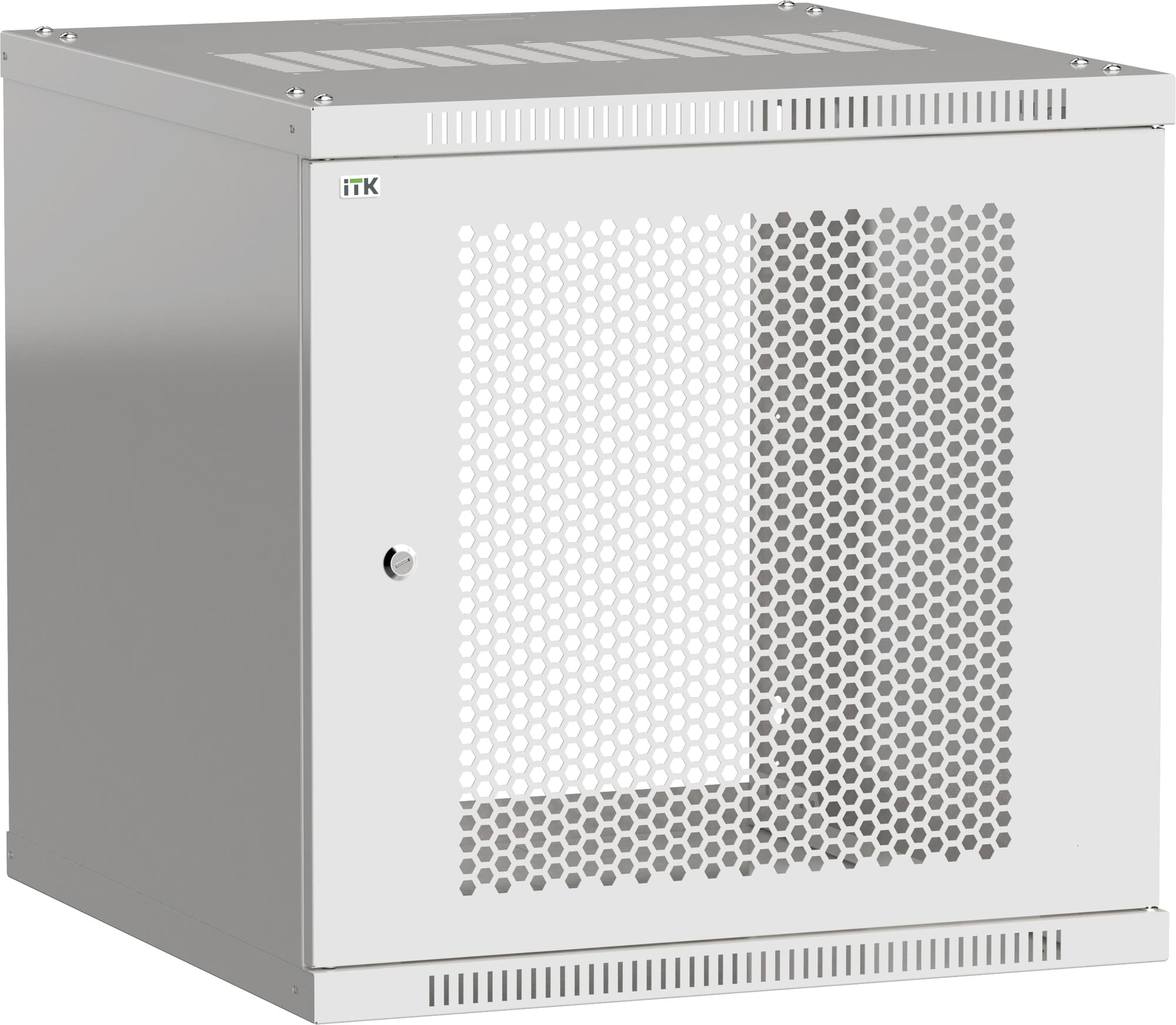 Шкаф LINEA WE 12U 600x650мм дверь перфорированная серый