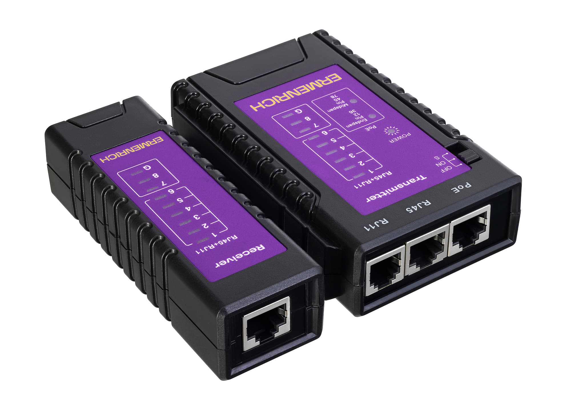 Тестер кабельный NetGeeks NP10, фиолетовый