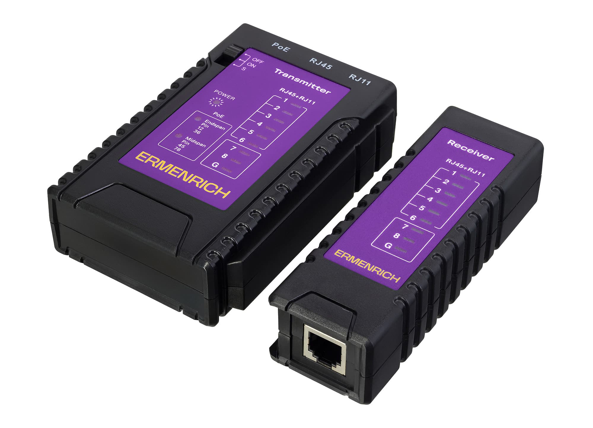 Тестер кабельный NetGeeks NP10, фиолетовый