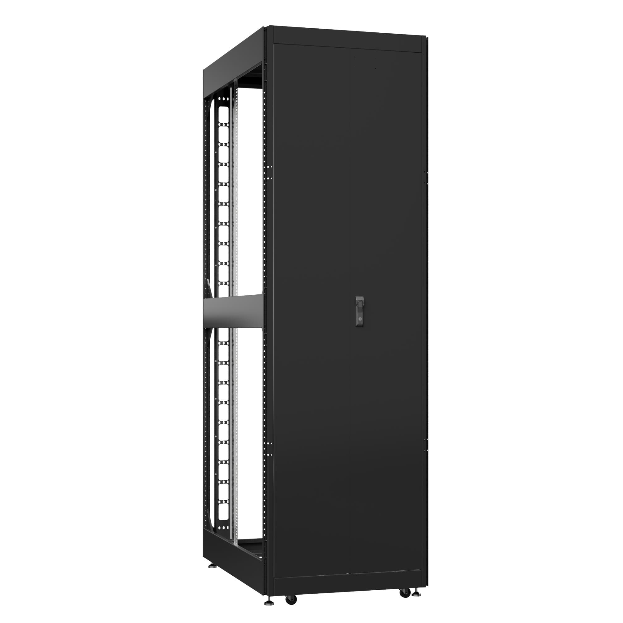 Шкаф серверный 52U 800х1200 передняя дверь: одностворчатая перфорированная IP20. задняя дверь: без. боковые панели: без. цвет: черный RAL9005 