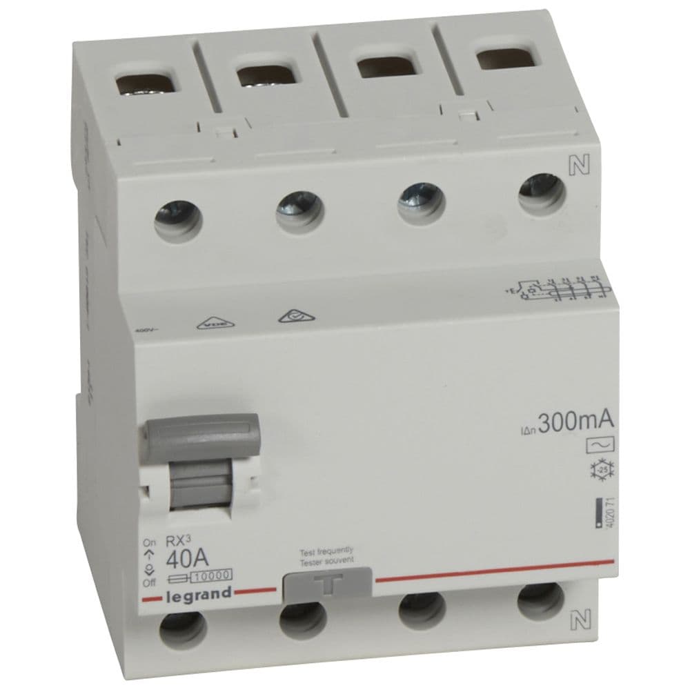 RX3 ВДТ 300мА 40А 4П AC LEGRAND