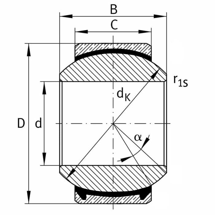 Подшипник GEG12 C ISKRA