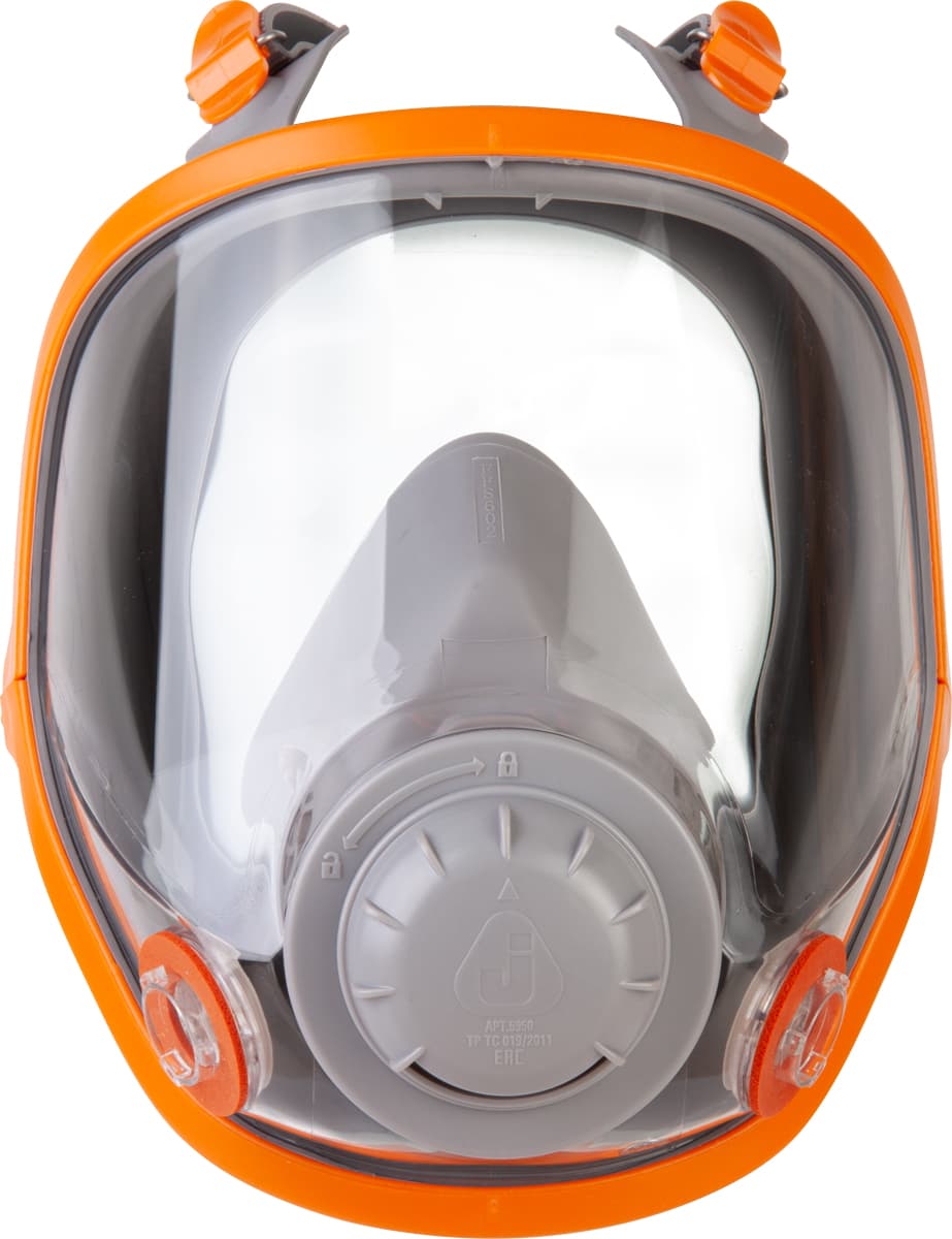 Полнолицевая маска Jeta Safety промышленная, размер M, в комплекте защитная пленка