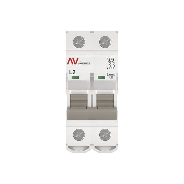 Выключатель автоматический AV-10 2P 2A (L) 10kA AVERES
