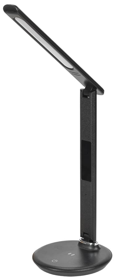 Светильник LIGHTING светодиодный настольный 2011 7Вт на подставке QI-заряд USB-выход кожа черный