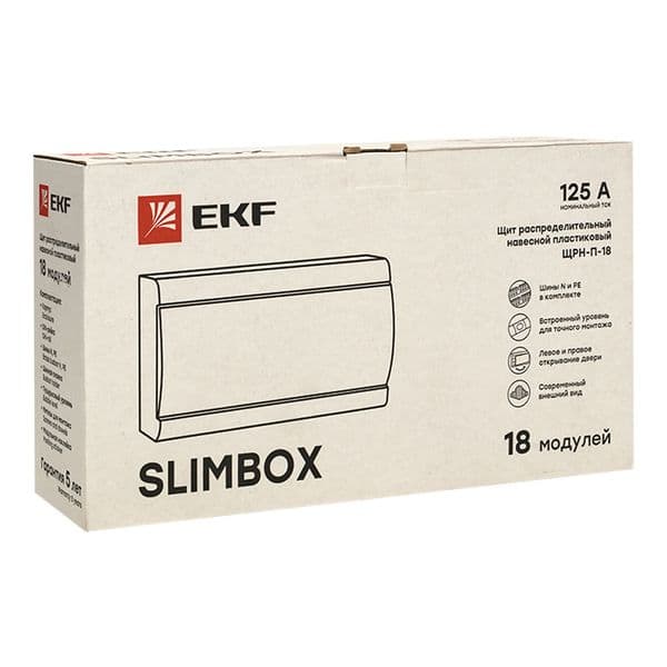 Щит распределительный ЩРН-П-18 ''SlimBox'' белая дверца IP41 PROxima