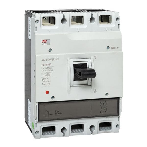 Автоматический выключатель AV POWER-4/3 630А 100kA TR AVERES