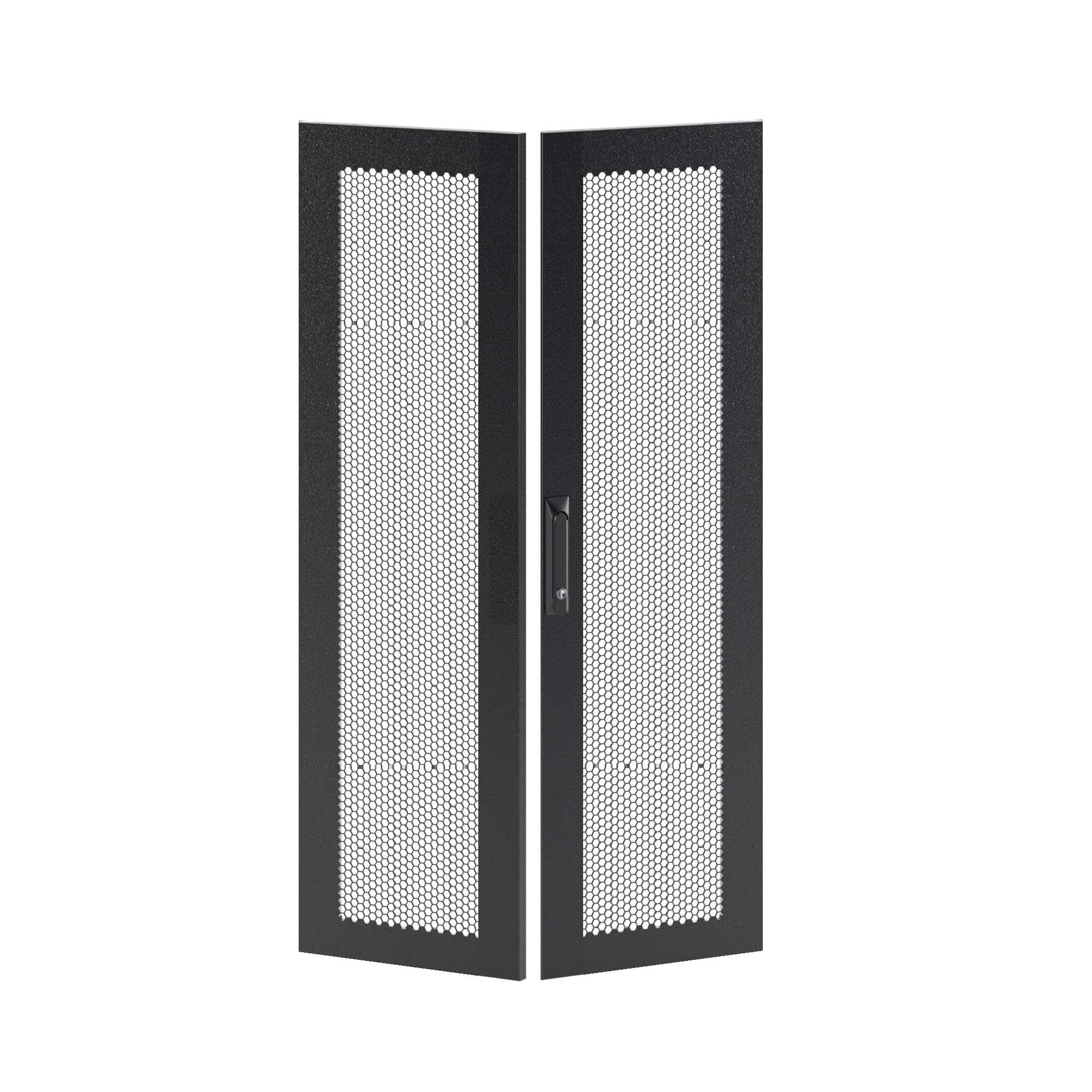 Дверь перфорированная двухстворчатая для IT-CQE   2200X600 RAL9005