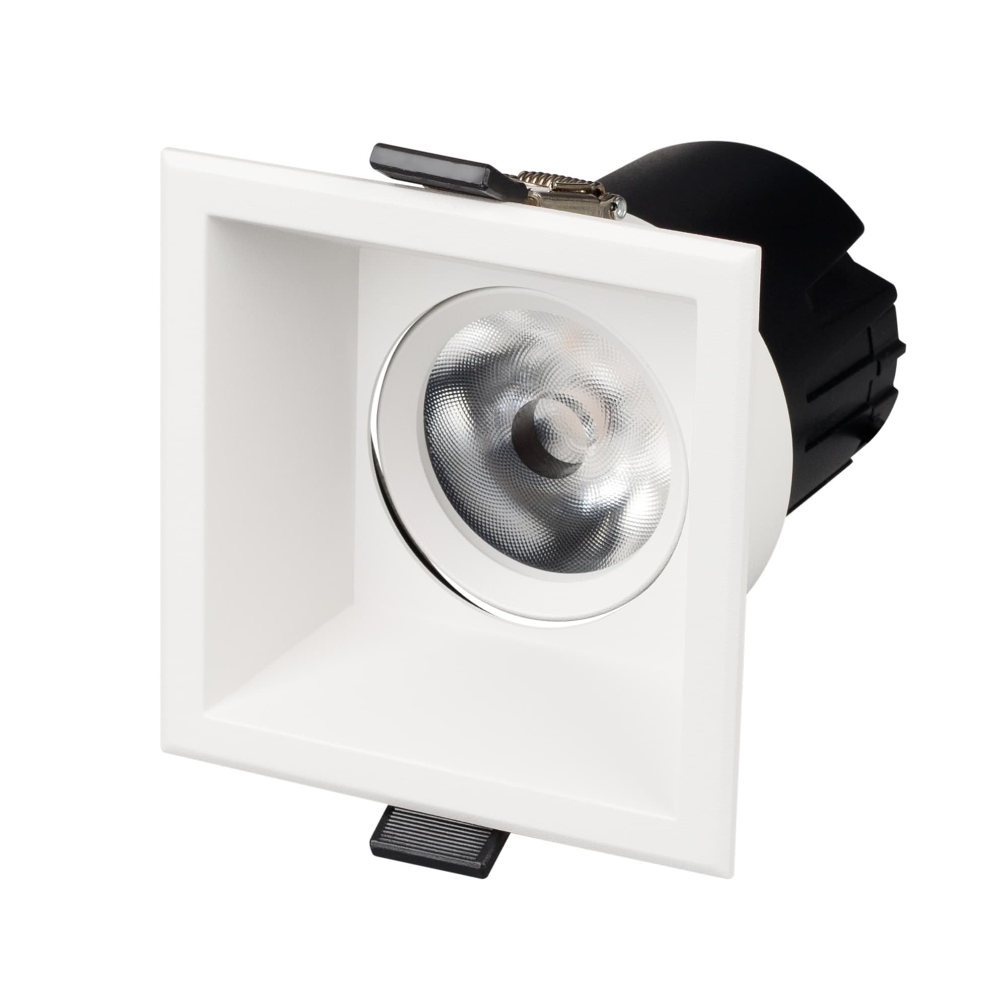 Светильник MS-FLOW-BUILT-S85x85-12W Warm3000, WH, 15 deg, 230V, IP20, металл, 5 лет