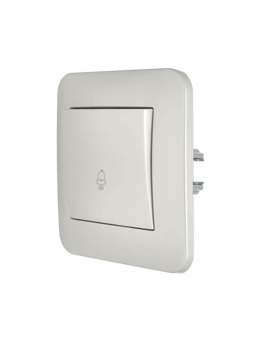 ASTI Кнопка звонка, 10 А, жемчужно-белый перламутр Lezard 7081-3030-103