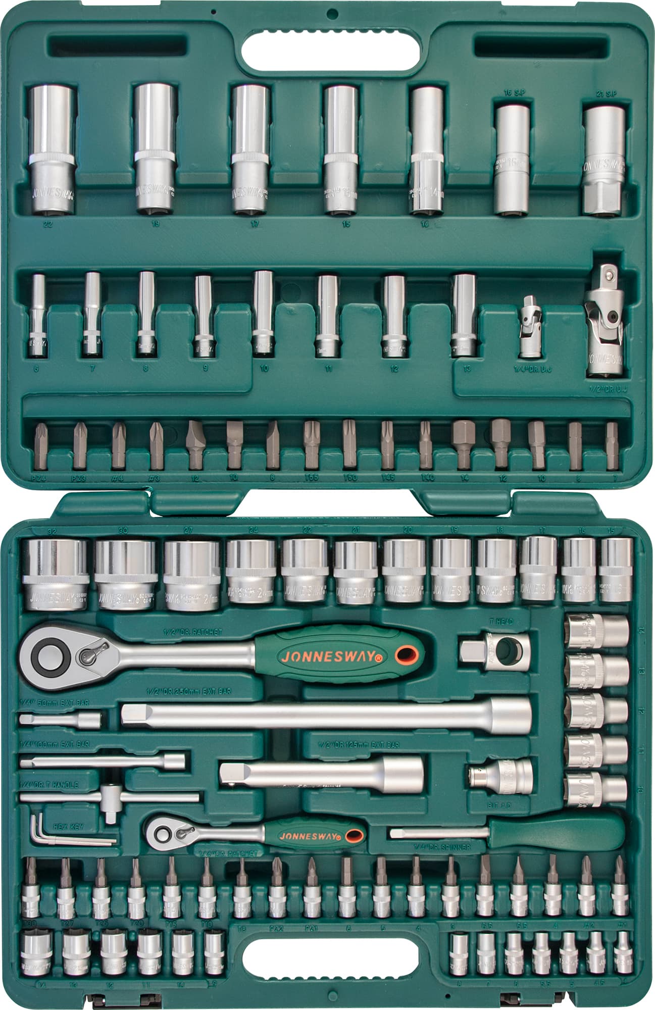 Набор инструмента универсальный 1/4'', 1/2''DR, 94 предмета