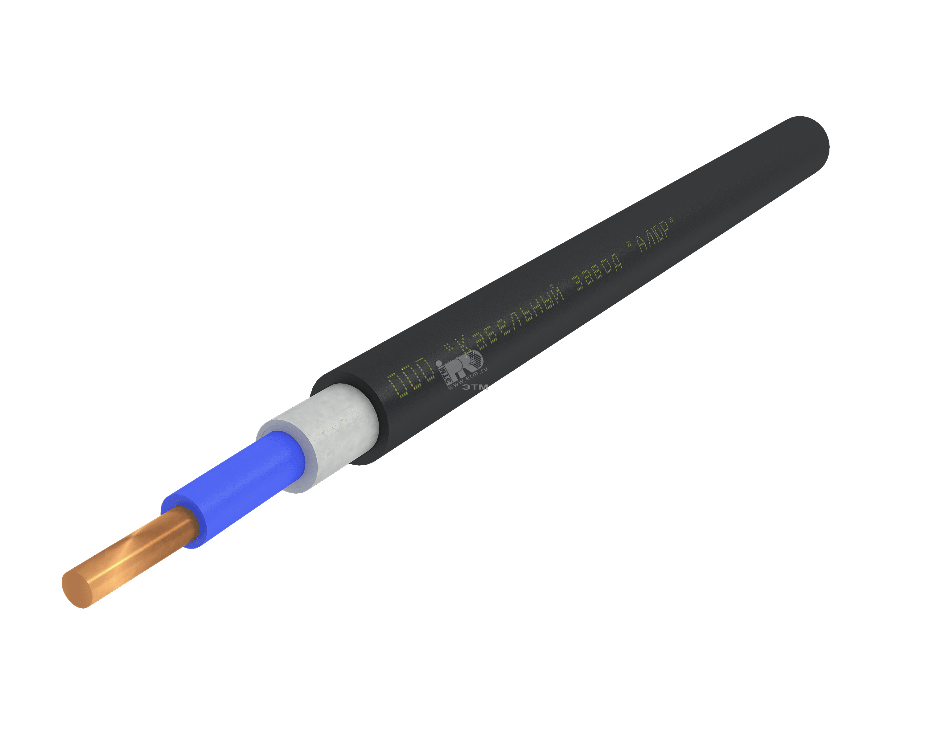 Кабель силовой ППГнг(А)-HF 1х1.5ок(N)-1 однопроволочный синий (барабан)