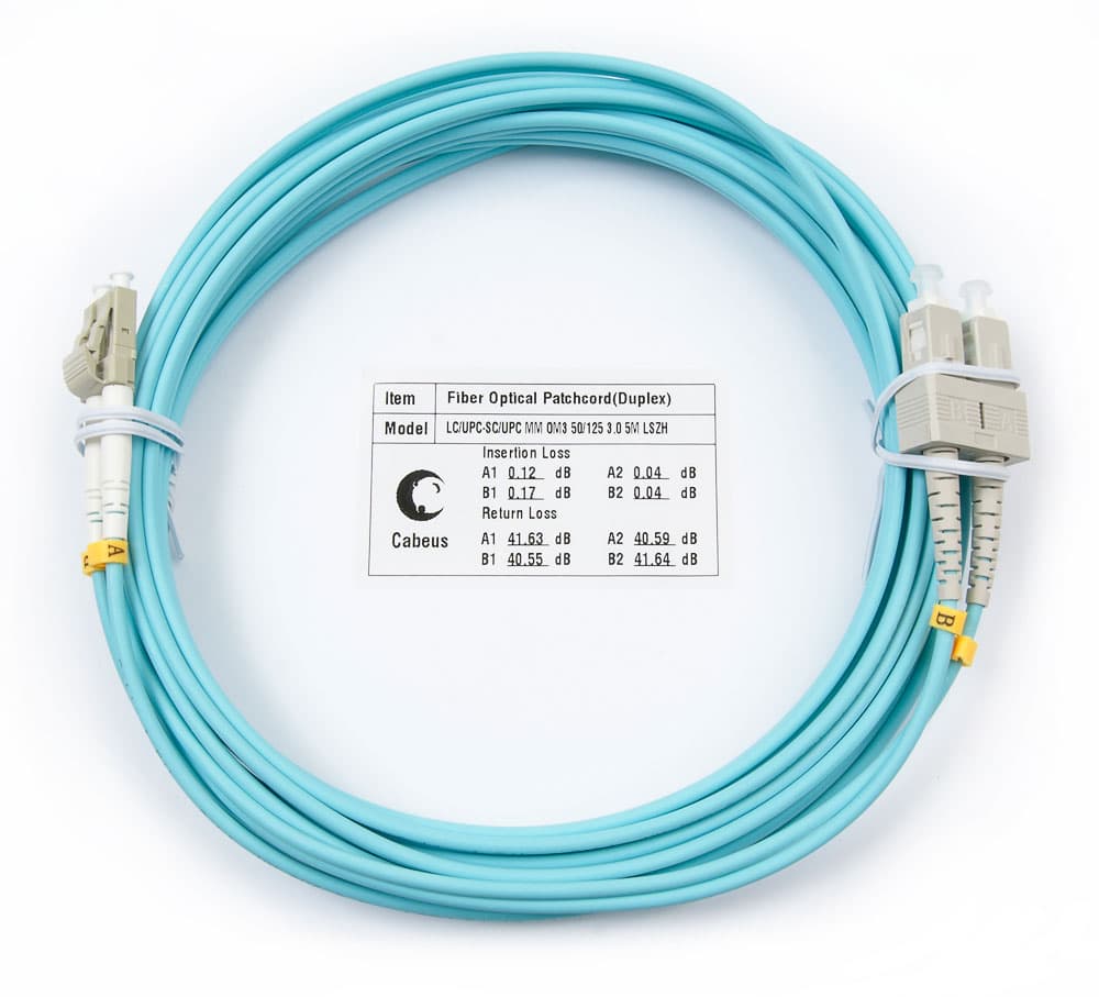 Патч-корд оптический duplex 7м LC-SC 50/125MM OM3 LSZH
