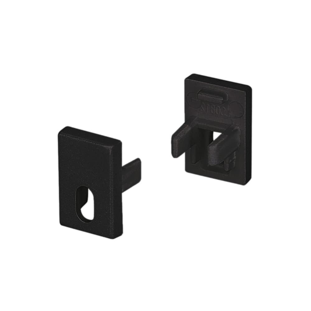 Заглушка SL-MINI-8-H12 BLACK с отверстием (Пластик)