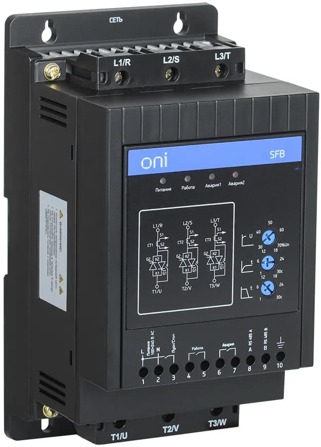Устройство плавного пуска УПП SFB трехфазный 380В 7,5 кВт 15A Uупр 24В Modbus с выкл