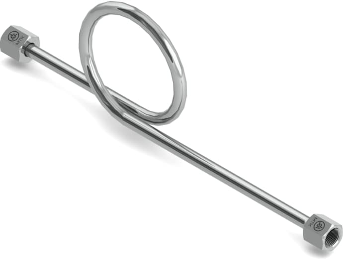 Отвод сифонный С910-2, вход - внутр.резьба 1/2'NPT, выход - накид.гайка G1/2', 12х18Н10Т, AISI 316L
