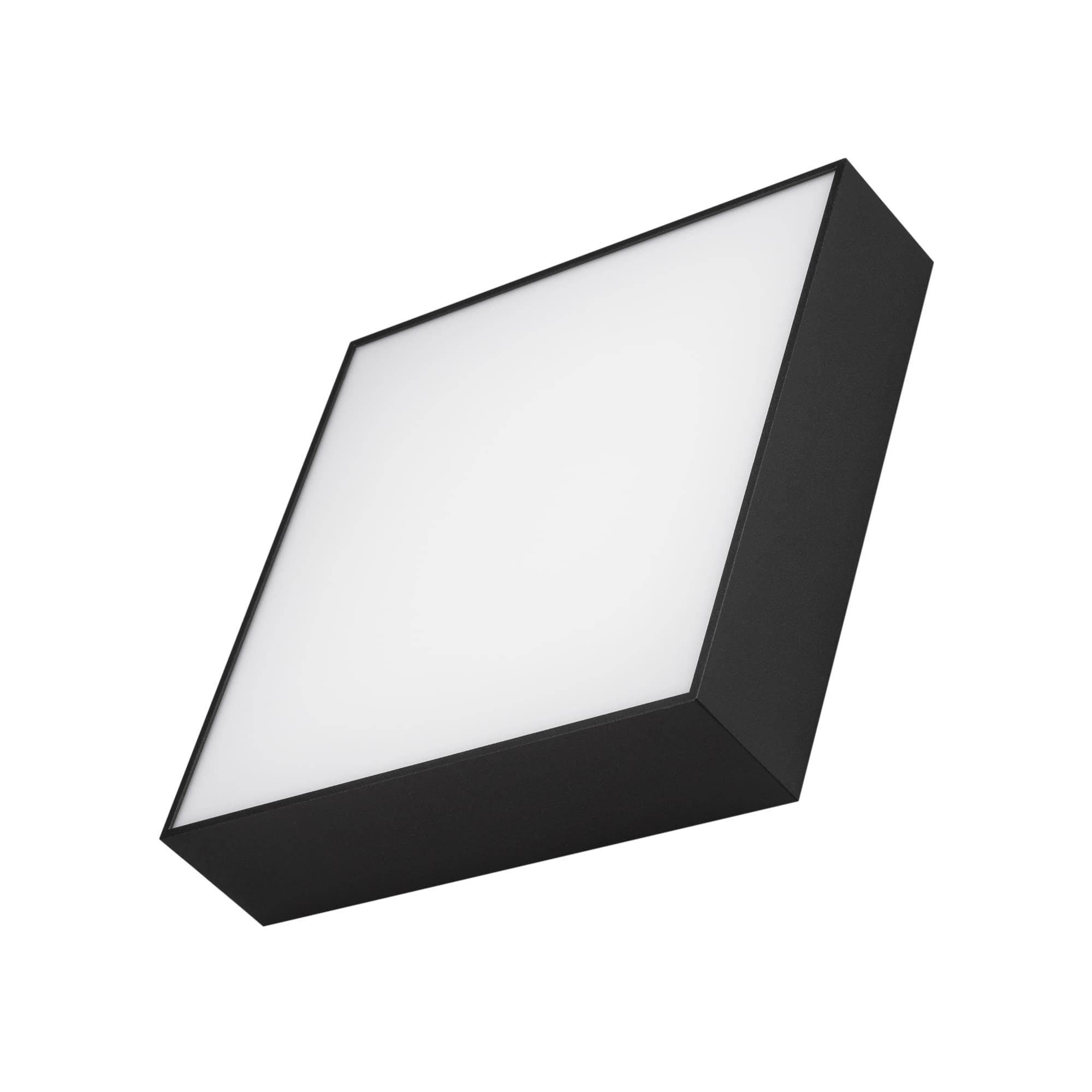 Светильник IM-QUADRO-EMERGENCY-3H-S250x250-28W Warm3000 BK, 120 deg, 230V, IP40 металл, 2 года
