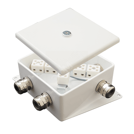 Коробка монтажная огнестойкая КМ-О (4к*6,0)-IP66-10х120 три ввода ACD