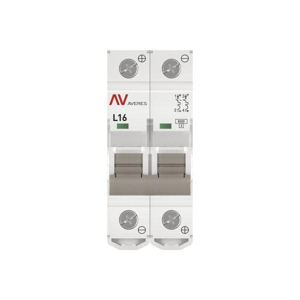 Выключатель автоматический AV-6 DC 2P 16A (L) 6kA AVERES