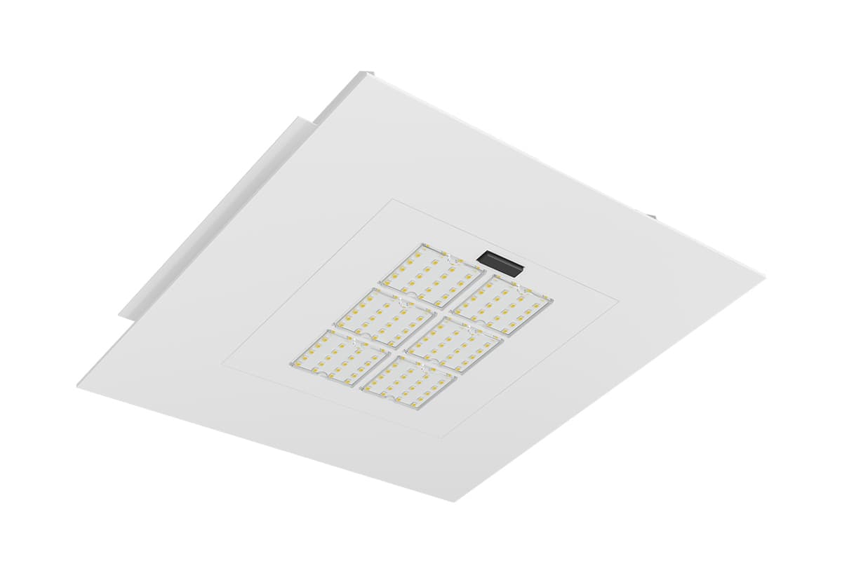 Светильник LED KEDR 2.0 АЗС (СВП) 75Вт 12000Лм 5,0К КСС Д прозрачный рассеиватель IP67 встраиваемый