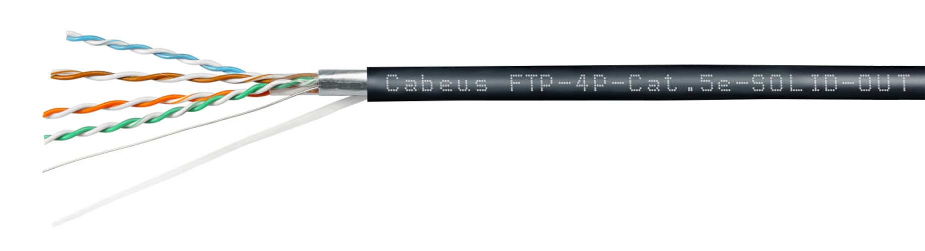Витая пара F/UTP, CAT 5e, 4 пары (24 AWG) SOLID   OUT PE UV (305 м)