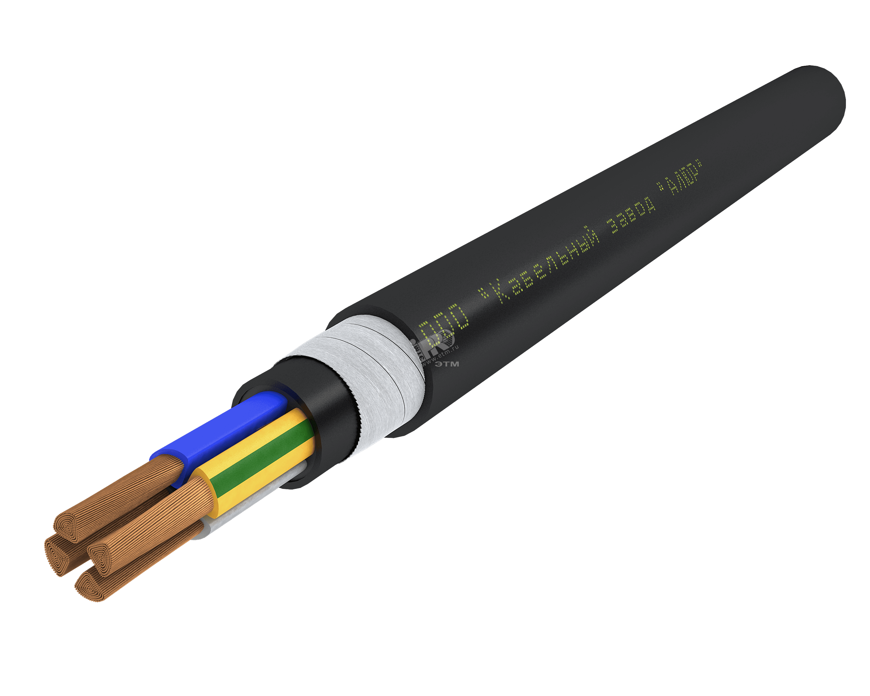 Кабель силовой ПБПнг(А)-HF 4х120мс (N)-1 многопроволочный черный (барабан)