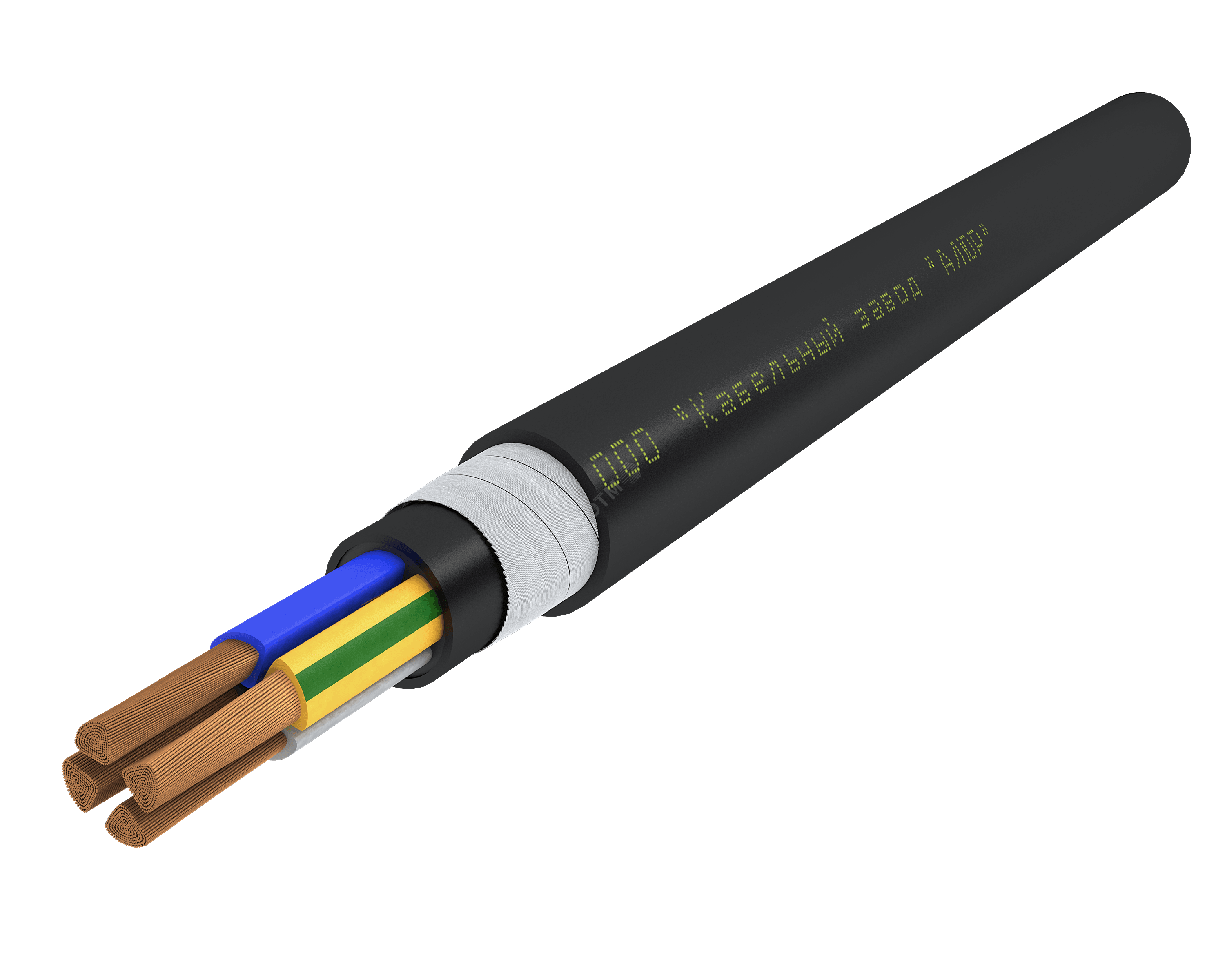 Кабель силовой ПвБШв 4х120 мс(N)-1 Ч, бар