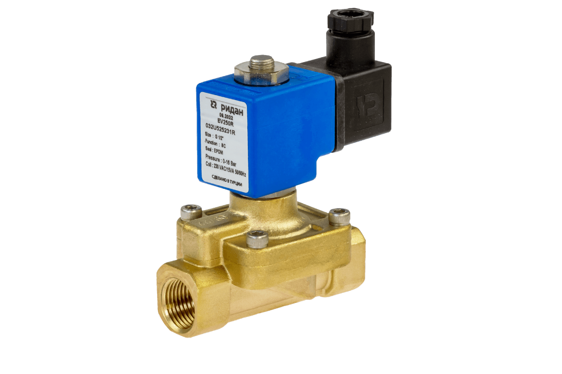 Клапан электромагнитный EV250R, G1/2, EPDM, нормально закрытый, 0…16 бар, с катушкой 230В, 50/60 Гц