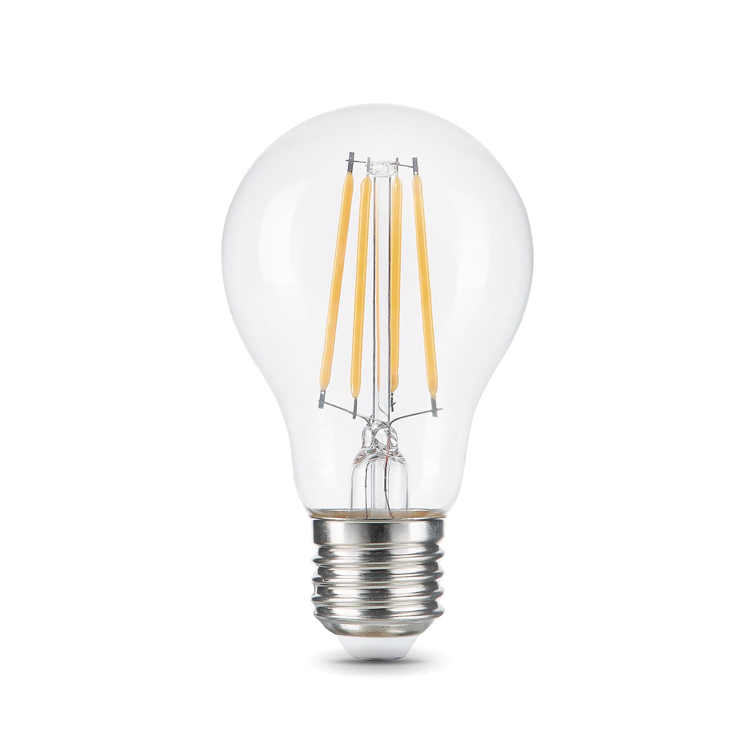 Лампа светодиодная филаментная LED 12 Вт 1250 лм 4100К А60 груша нейтральный E27 AC 220В прозрачная колба Black Filament