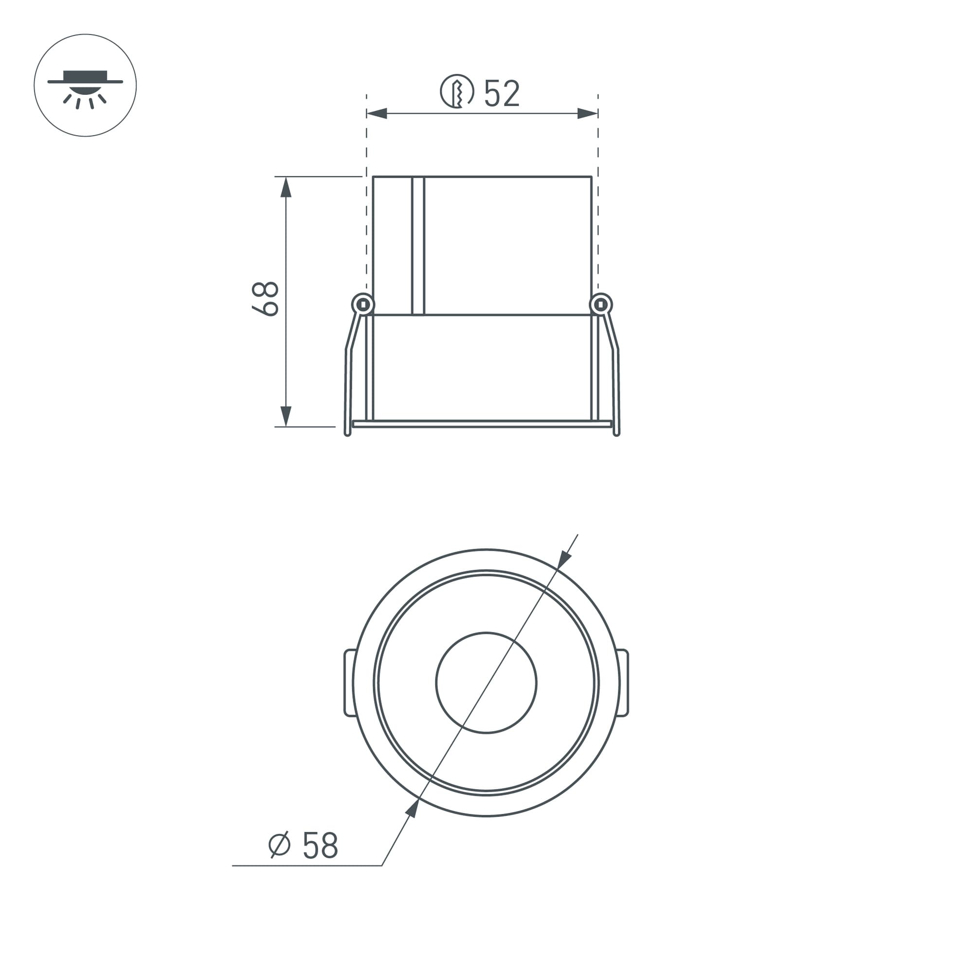 Подвес MOONLIGHT-HR-LIFT-SIDE-VR-D25-0080 Gold, металл