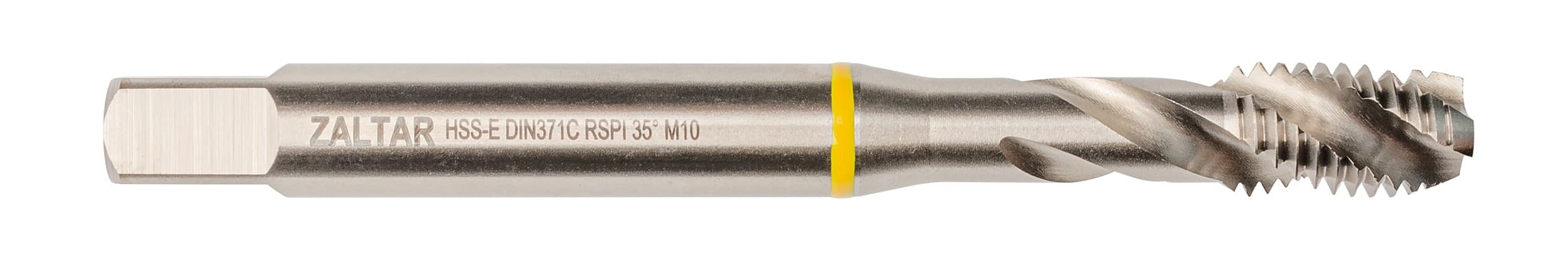 Метчик машинный YELLOW RING HSS-E, DIN 371, 35 градусов RSP, M10 x 1,5