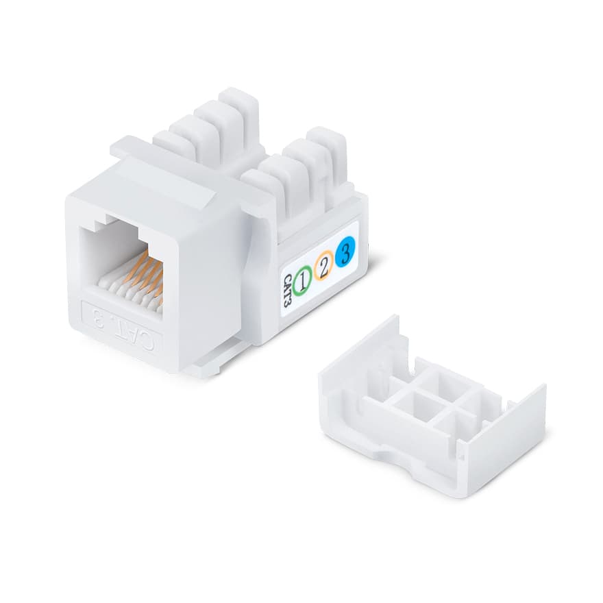 Вставка Keystone Jack, RJ-12(6P6C), угол 90 градусов, 110 IDC
